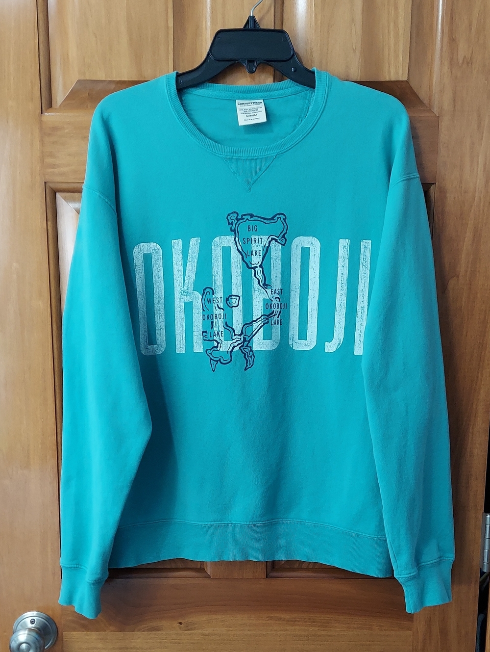 Sage Green Okoboji, Iowa Graphic Crewneck Sweatshirt, Size Medium, Like New▪︎